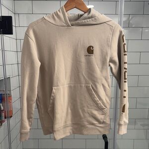Carhartt boys Beige Hoodie with Logo